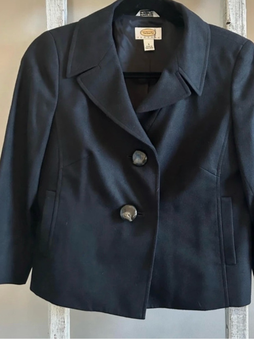 Talbots Black Wool Blend Women's Tailored Jacket